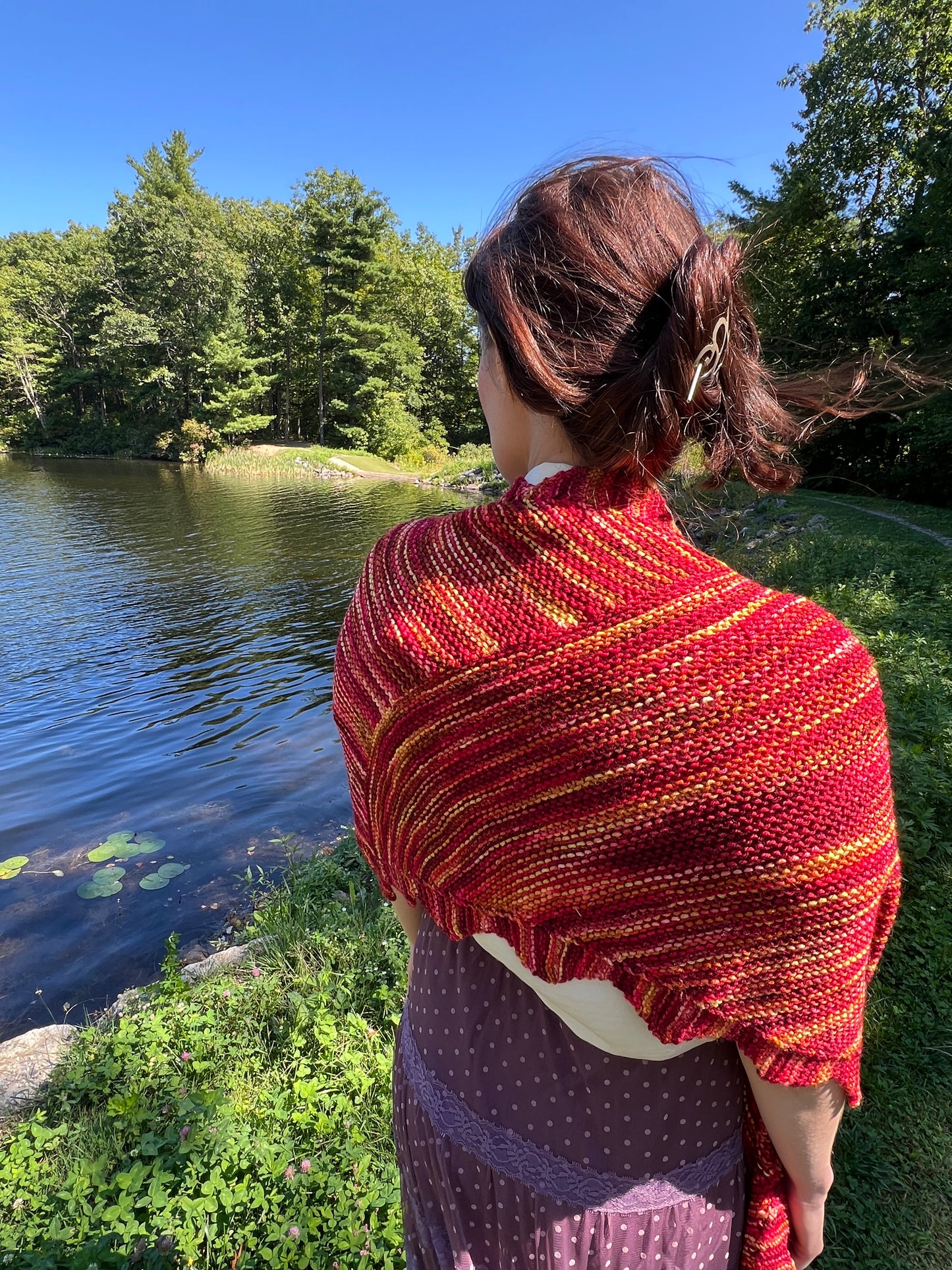 Fiery Zig Zag Shawl